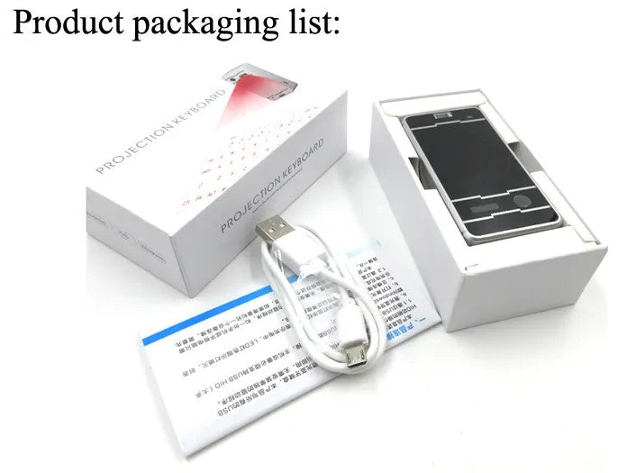 Bluetooth Virtual Keyboard Portable for Smartphone/PC/Tab/Ipad - Silver