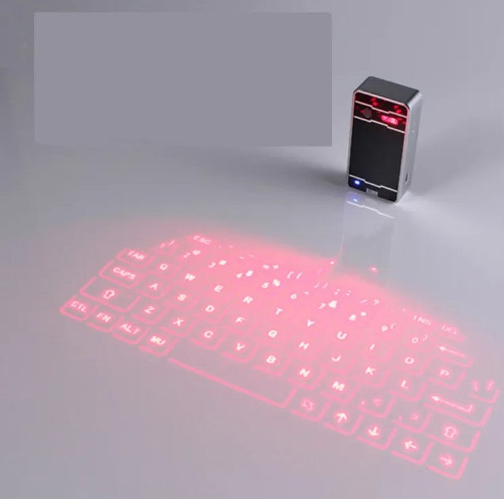 Bluetooth Virtual Keyboard Portable for Smartphone/PC/Tab/Ipad - Silver
