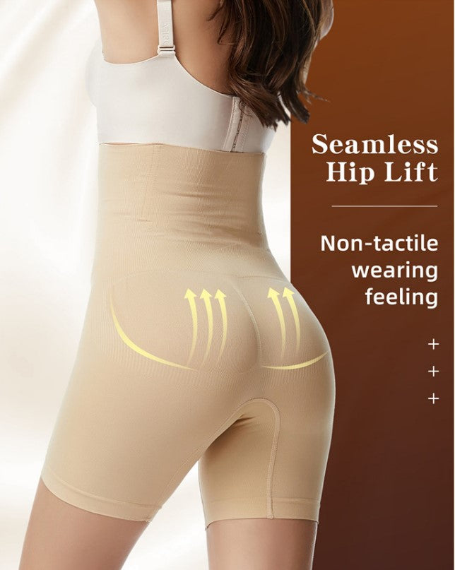 High Waist Lift Hip Corset Underwear - Apricot