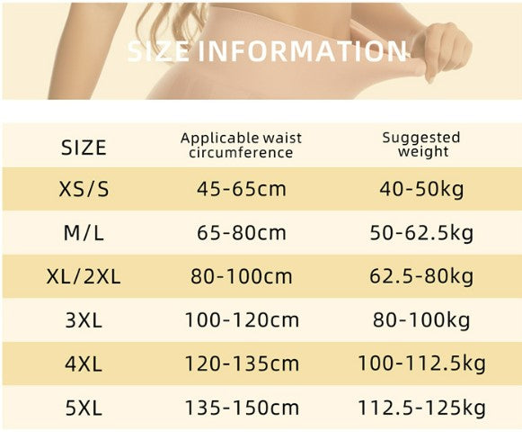 High Waist Lift Hip Corset Underwear - Apricot