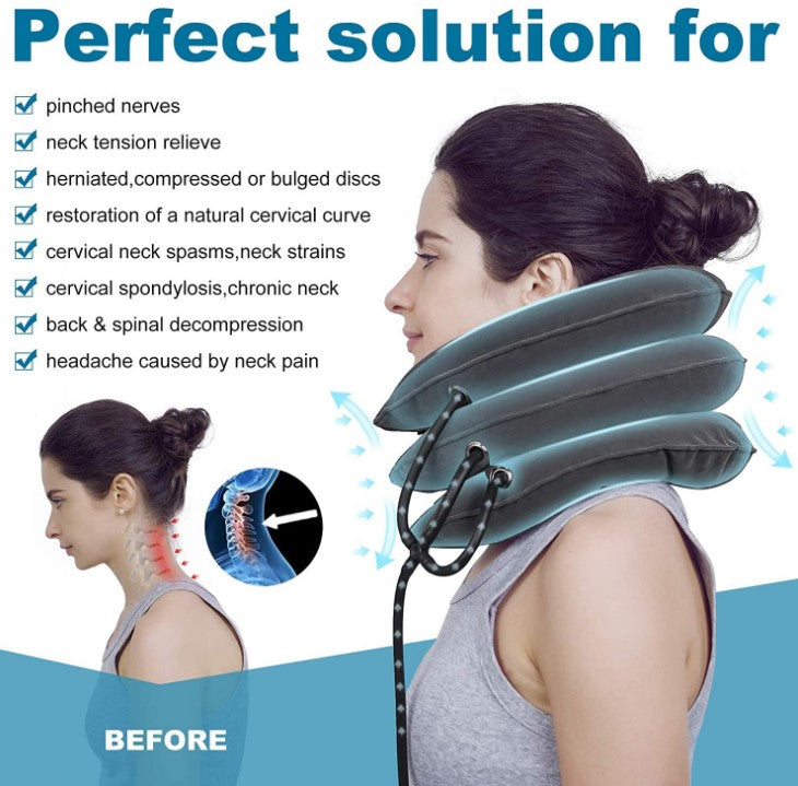 Cervical Traction Device Neck Support Inflatable Pillow