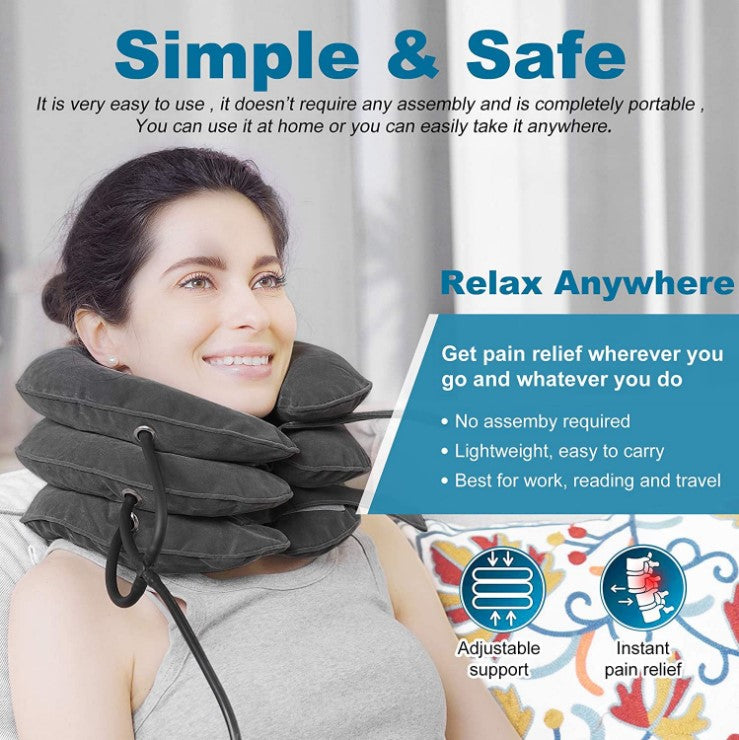 Cervical Traction Device Neck Support Inflatable Pillow