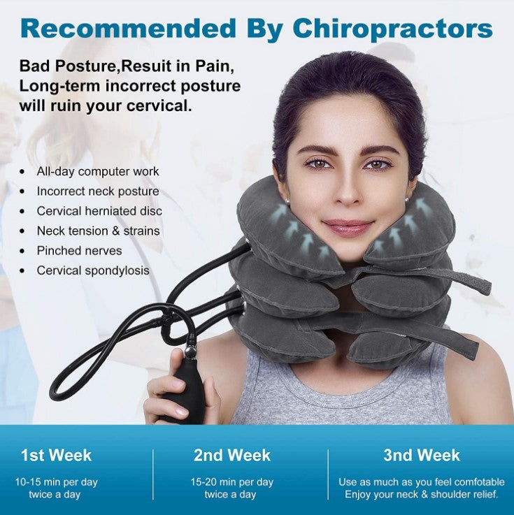 Cervical Traction Device Neck Support Inflatable Pillow