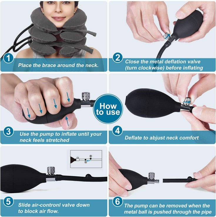 Cervical Traction Device Neck Support Inflatable Pillow