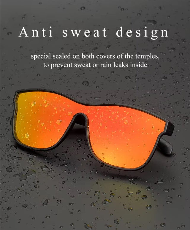 Smart Glasses - Semi-Open Bluetooth Glasses, music, call, voice control sports Sunglasses - Black