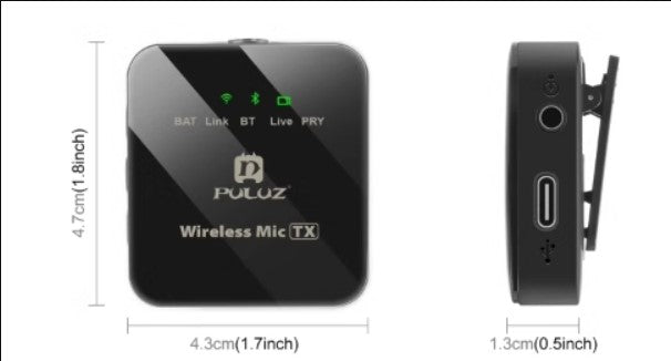 PULUZ Wireless Lavalier Microphone for Mobile Phone - 2 8Pin