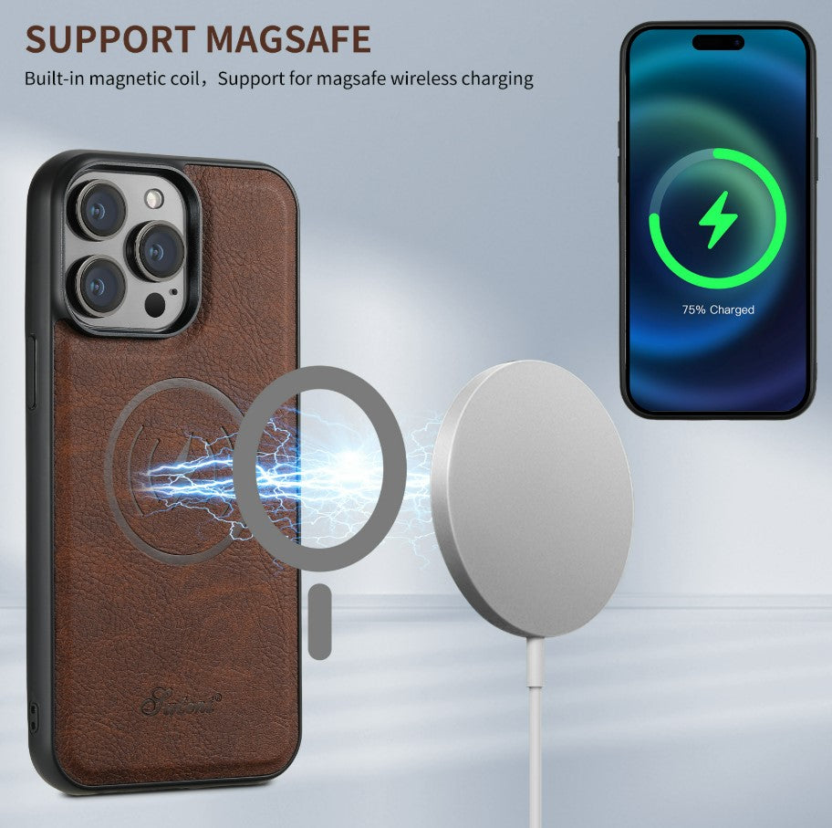 iPhone case Anti drop 2-in-1 card insertion case protective cover - Black
